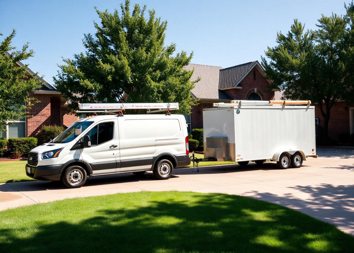 PolyGuard of Texas professional floor coating team arriving at a Dallas area residential property